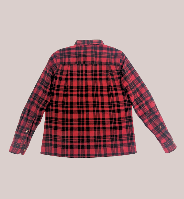 Two-pocket chequered long-sleeve shirt