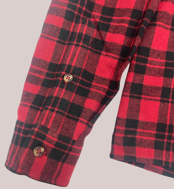 Two-pocket chequered long-sleeve shirt