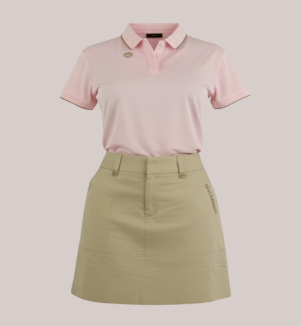 Women’s Contrast Polo Light Pink
