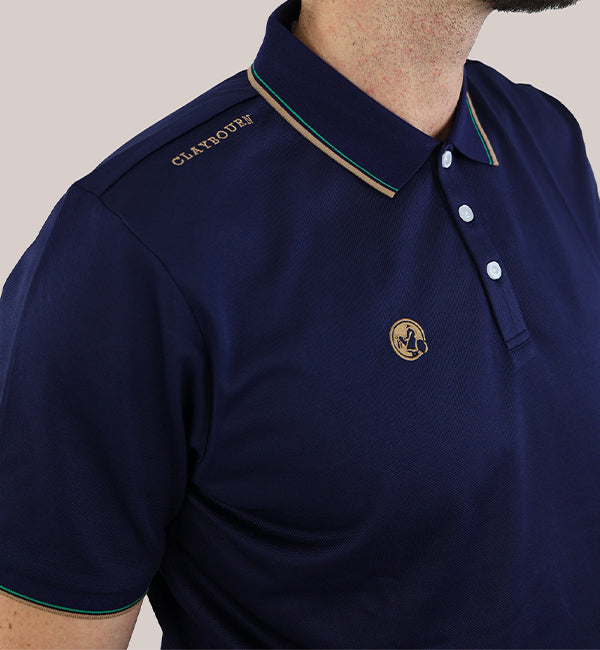 Men's Contrast Polo Navy