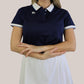 Women’s Contrast Polo Navy Blue