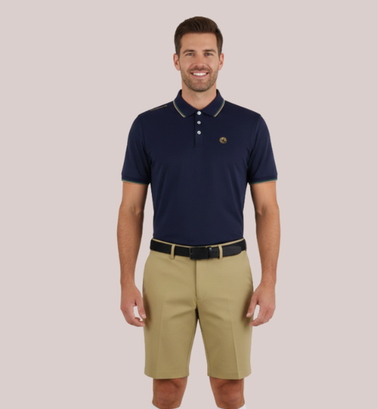 Men's Contrast Polo Navy