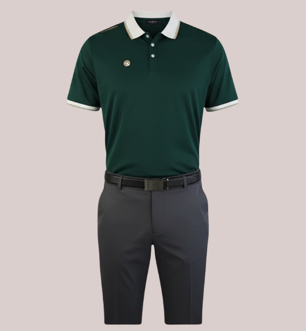 Men's Contrast Polo Dark Green