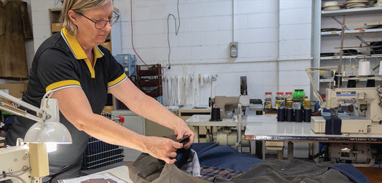 A woman checking up the clothe