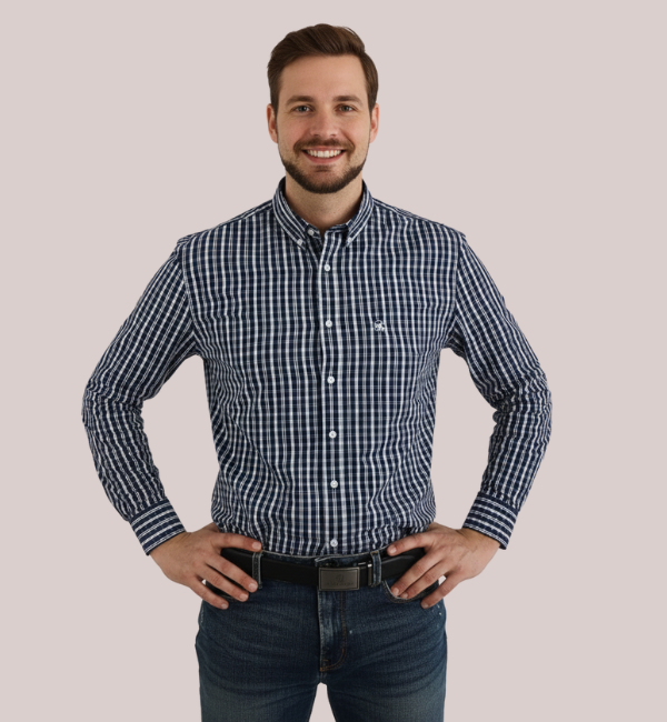 Vintage Men’s Checkered Blue