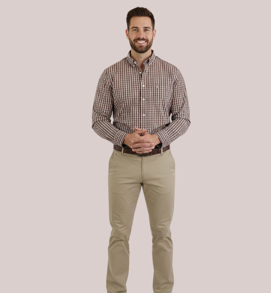 Vintage Men’s Checkered Brown